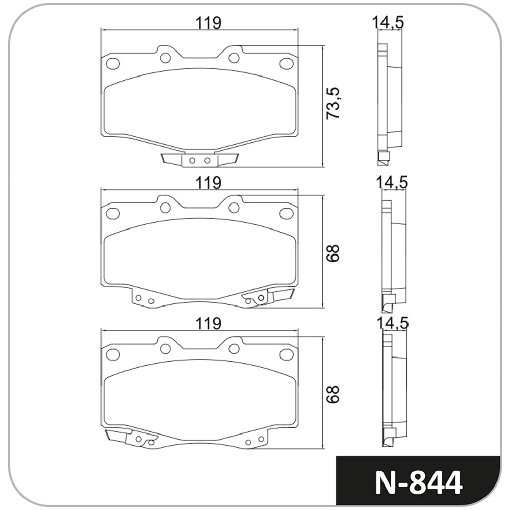 Pastilha de Freio Cobreq N-844 Toyota Hilux/Hilux SW4