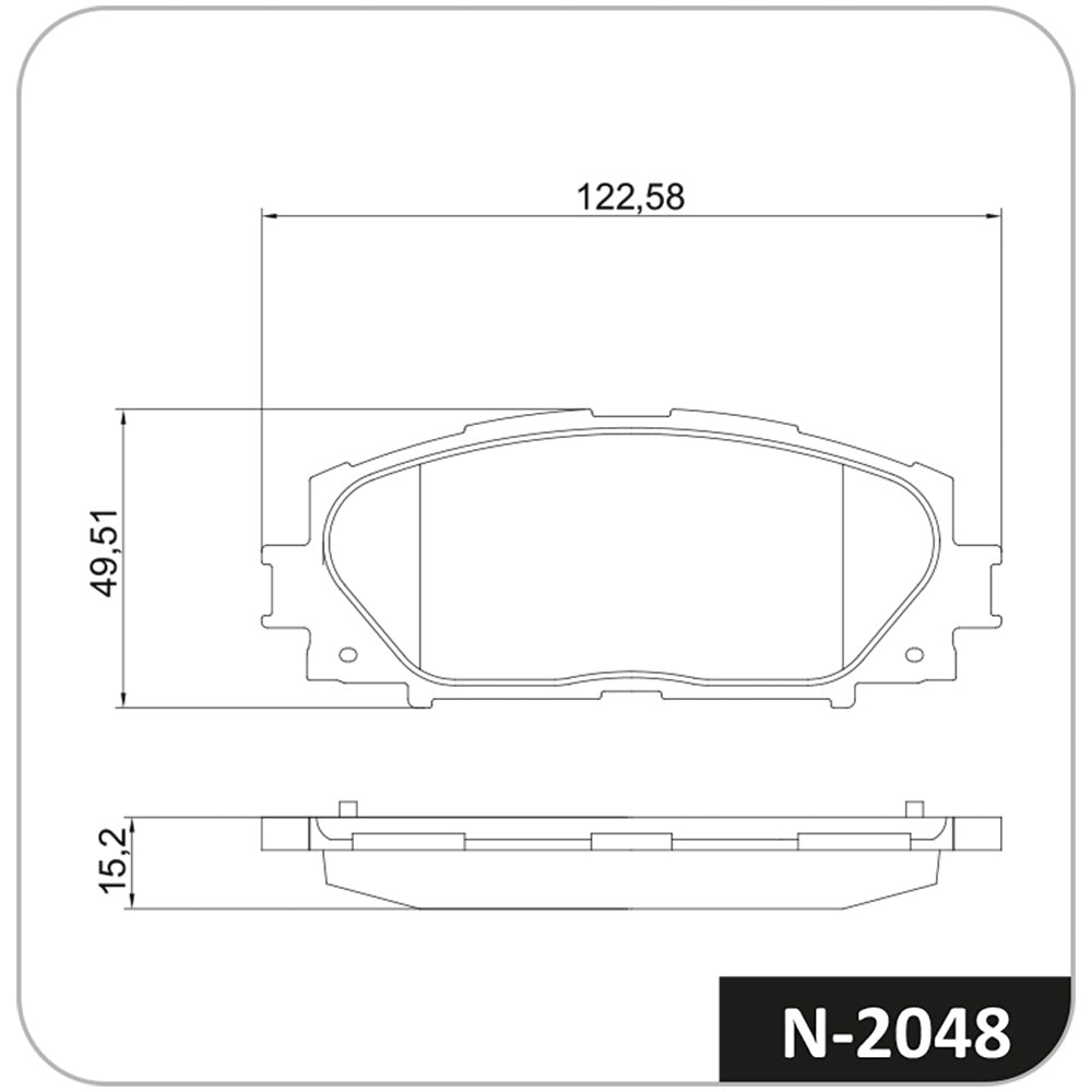 Pastilha de Freio Cobreq N-2048 Toyota Prius, Lifan 530