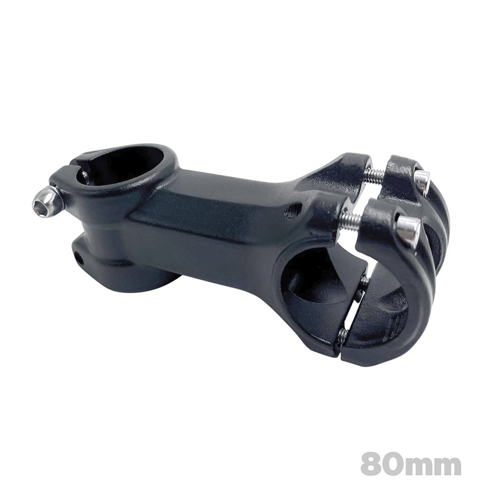 Suporte de guidão em alumínio aheadset 80mm 7° 31.8mm preto sem logo - Embalagem Linha de Montagem