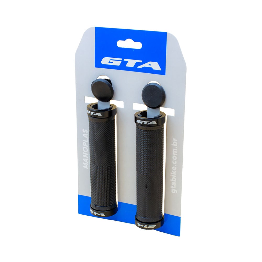 Manopla 130mm rider borracha tpr preta com trava preta – foto 4