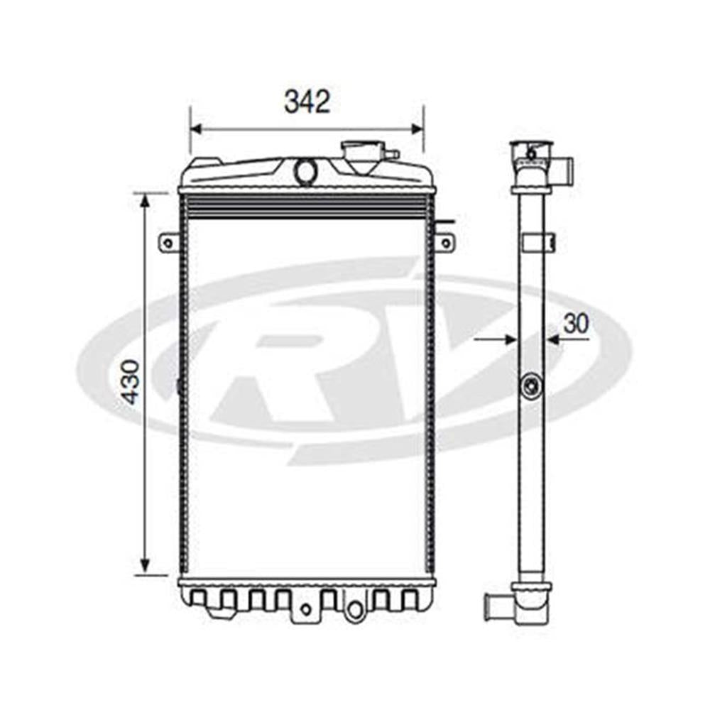 Radiador Água Visconde 12250 VW Voyage/Gol/Passat