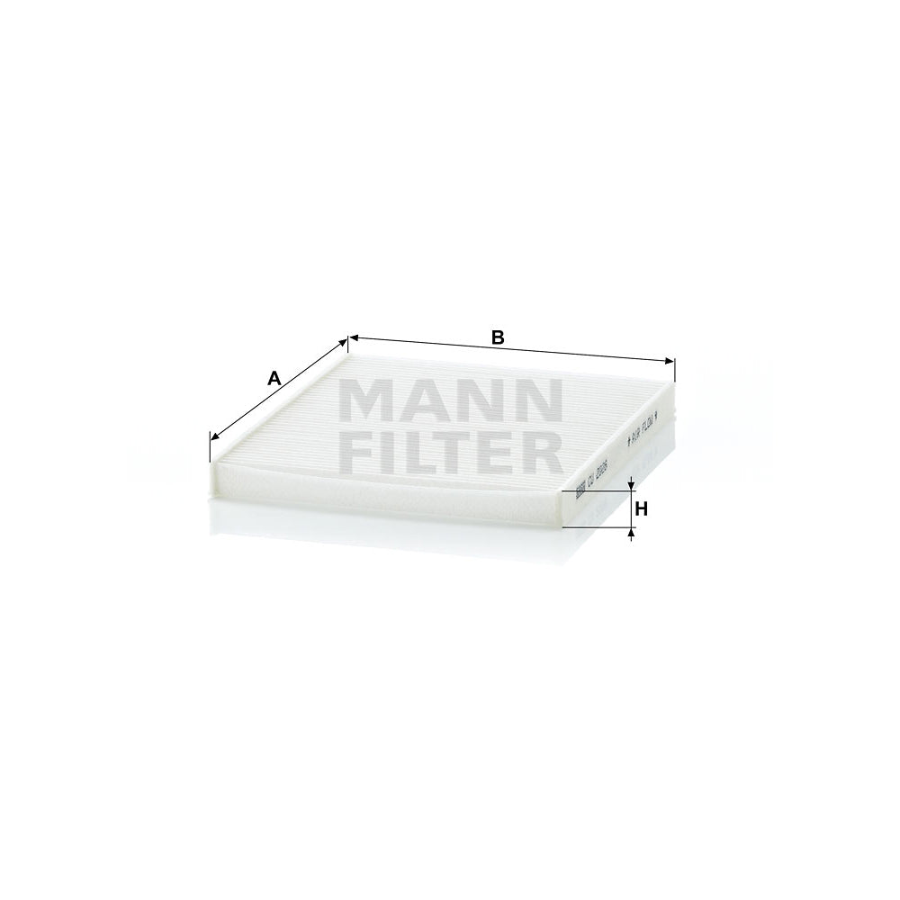 Elemento Filtrante Ar Condicionado Mann-filter CU2026 Fiat Uno/Grand Siena/500/Strada/Mobi/Fiorino/Palio