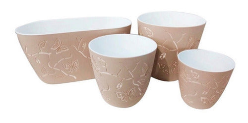 Vaso Decorativo Cachepot  Borboletas Em 3d - 4uni