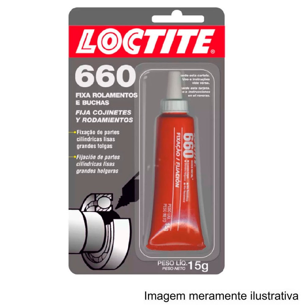 Loctite 660 - 15g Loctite 285989 Universal Caminhões/Automovéis e Utilitários Leves/Ônibus/Motos/Máquinas Agrícolas