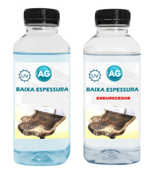 Resina Epóxi Alta Viscosidade Para Madeira De 1kg Cor Transparente