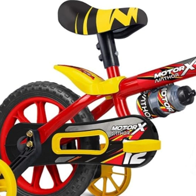 Bicicleta Infantil Aro 12 Nathor Motor X com Rodinhas