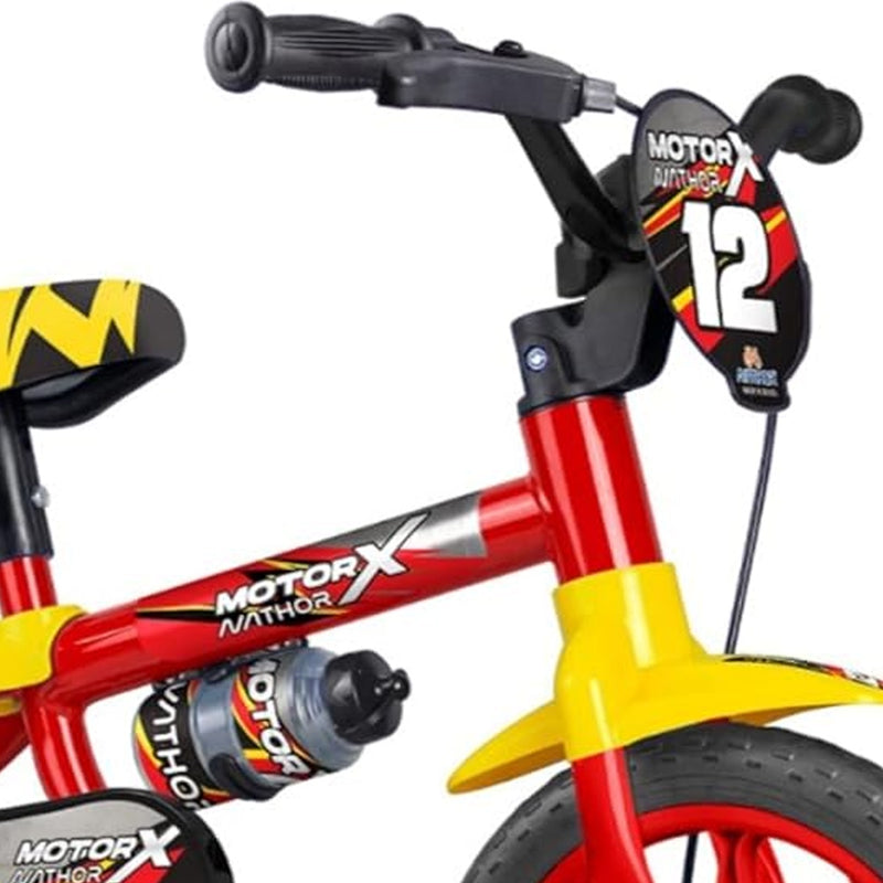 Bicicleta Infantil Aro 12 Nathor Motor X com Rodinhas