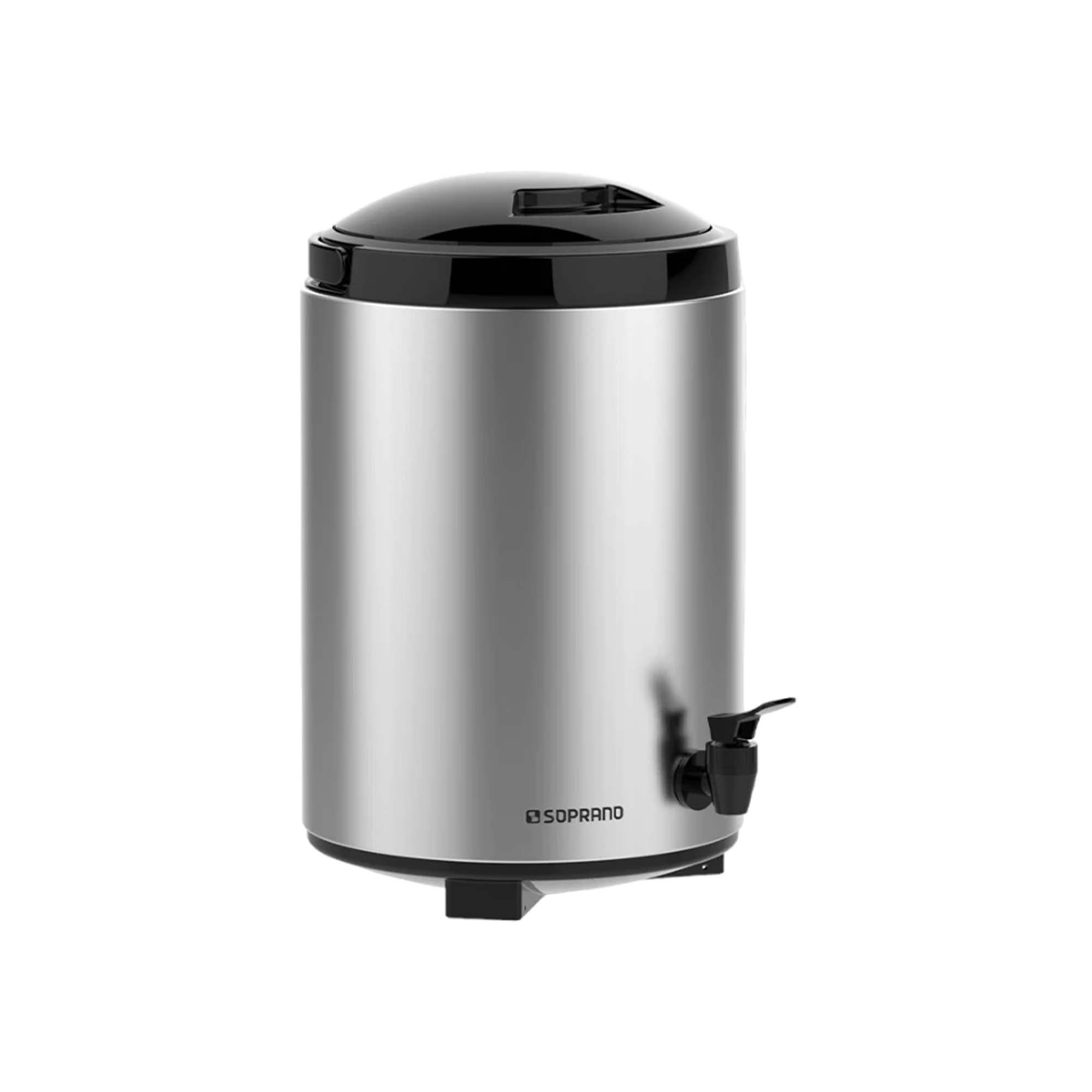 Botijão Térmico Inox 9,5 Litros Preto Soprano