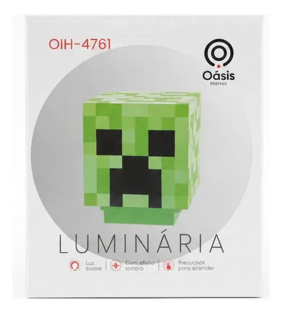 Luminária de Mesa Recarregável com Efeito Sonoro e LED Oasis OIH-4761