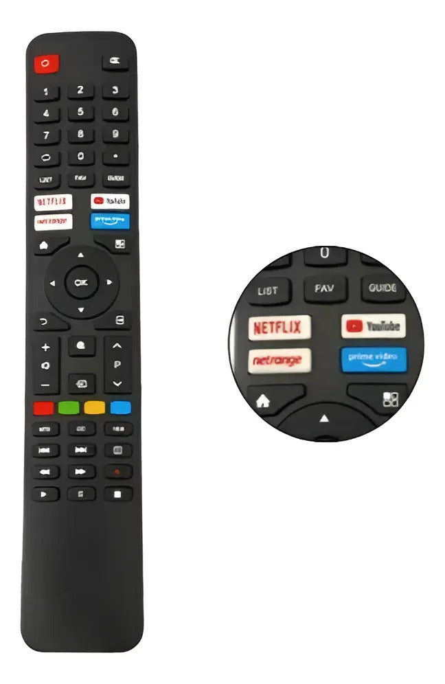 Controle Remoto Compatível com TV Vizzion Lelong LE-7345 - Reposição Pronta para Uso
