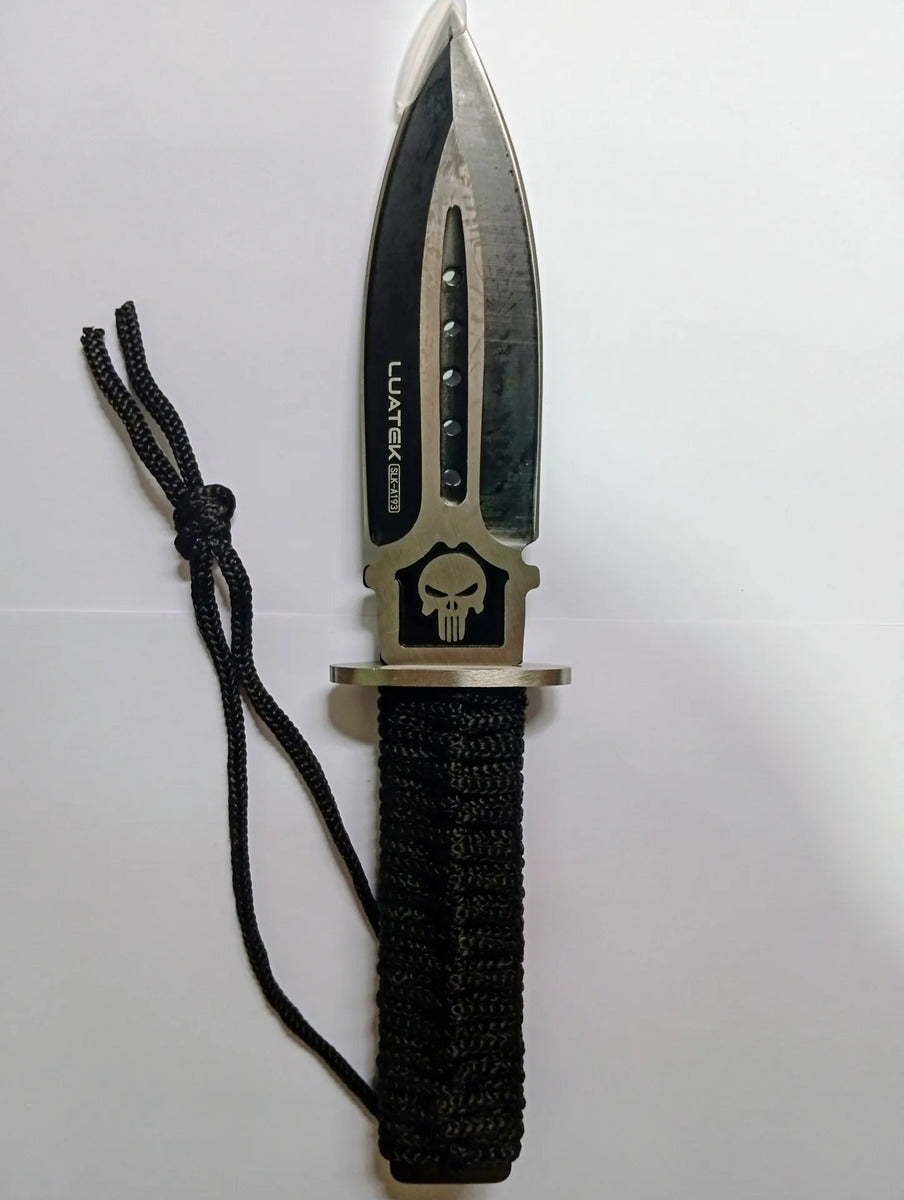 Faca para Pesca e Caça Tática Lâmina Inox 13 cm com Bainha de Nylon Luatek SLK-A193