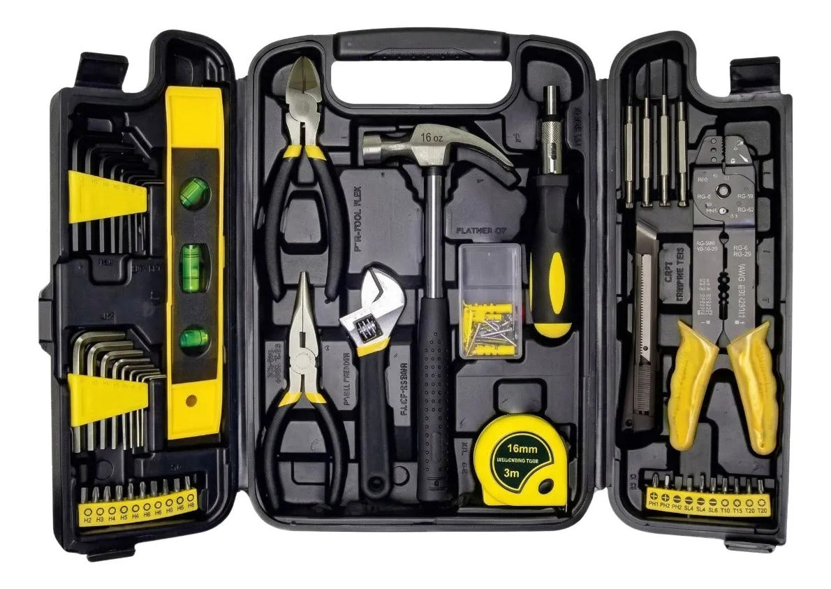 Kit de Ferramentas com 126 Peças em Estojo para Reparos Domésticos e Automotivos Bomvink BOM-3907