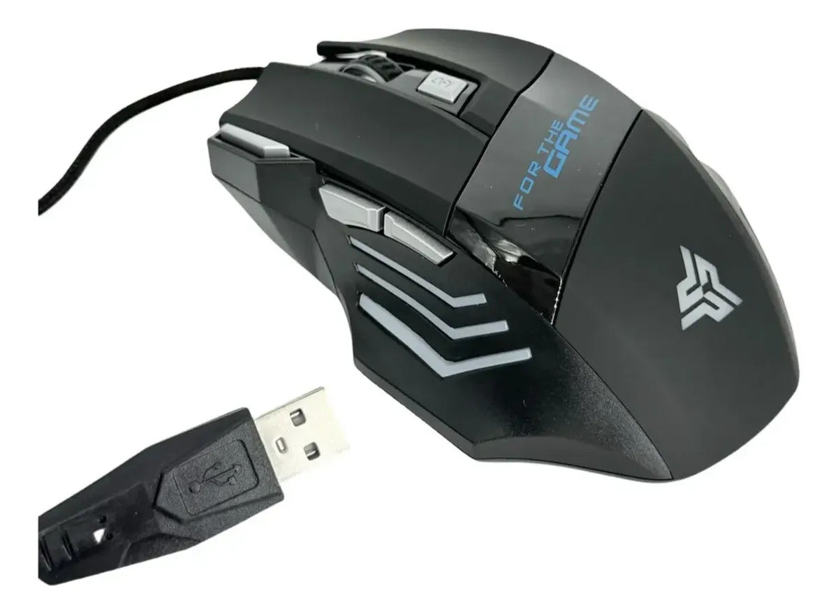 Mouse Gamer RGB com Fio USB 2400 DPI 7 Botões Knup KP-V4