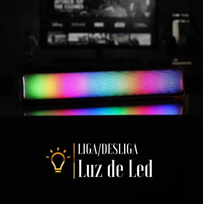 Caixa de Som para Computador e Notebook com Iluminação RGB 5V 6W Knup KP-RO832