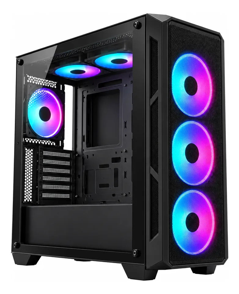 Gabinete Gamer para Computador com Iluminação RGB e Vidro Temperado Grasep D-ATX17
