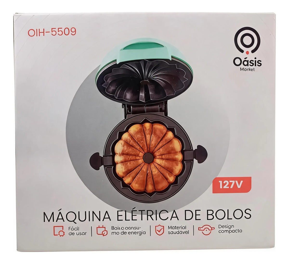Máquina para Bolo Elétrica Antiaderente 127V 350W Oasis OIH-5509