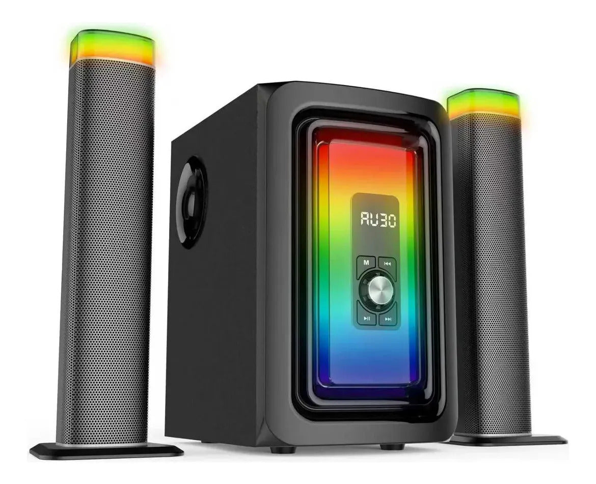 Caixa de Som com Controle Remoto Bluetooth 5.0 e Iluminação RGB Sombox D-DM01