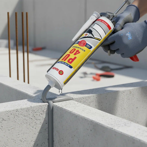 Adesivo Selante Flexível De Poliuretano Pu 40 Hard Branco – foto 4