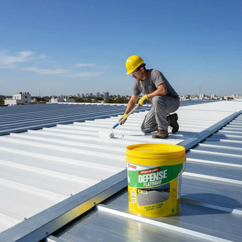 Impermeabilizante Hard Defense Flatroof para Telhado Metálico 12 L – foto 3