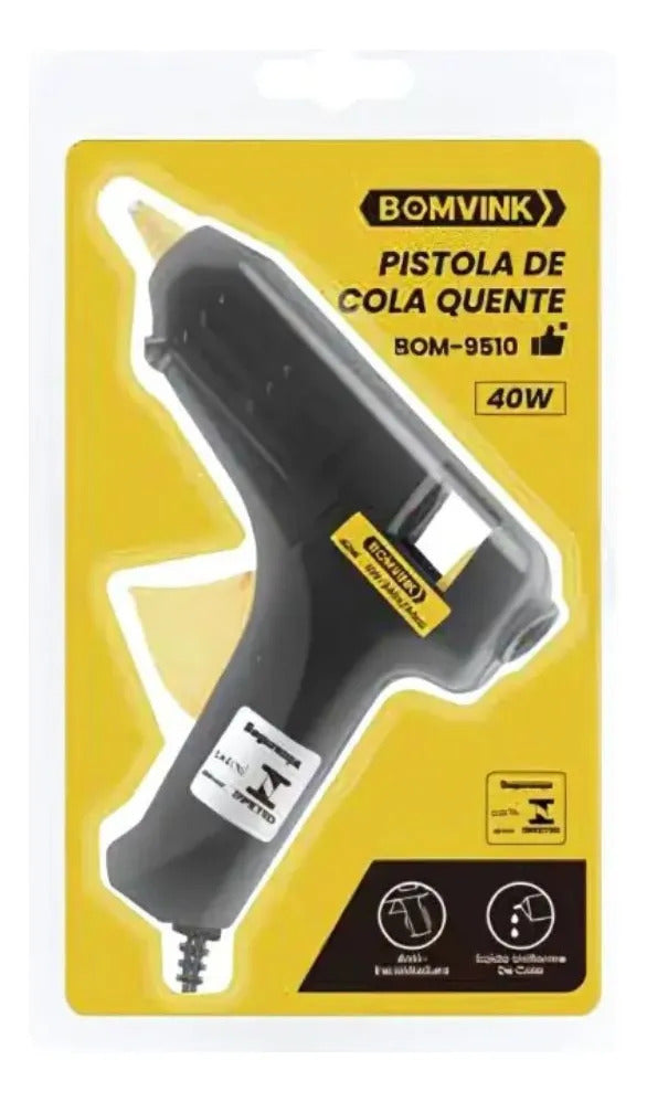 Pistola de Cola Quente Bivolt 127/220V 40W Bomvink BOM-9510