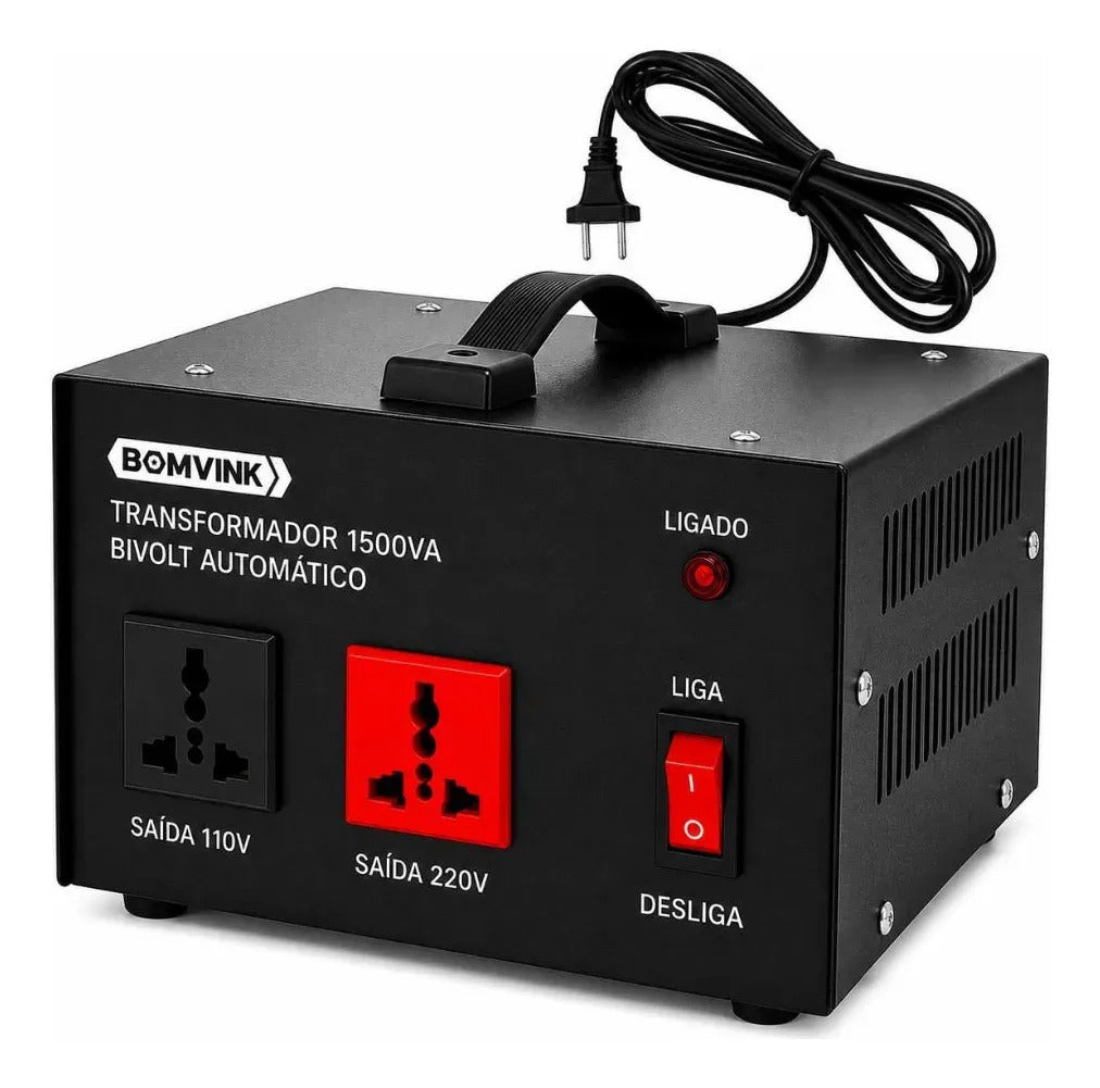 Transformador Bivolt 1500VA 110V/220V Bomvink BOM-9302