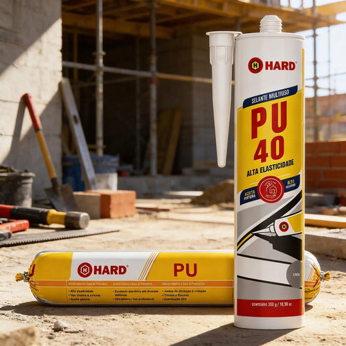 Adesivo Selante Flexível De Poliuretano Pu 40 Hard Branco – foto 3