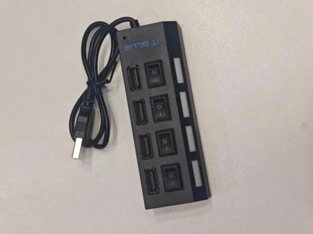 Hub USB 2.0 com 4 Portas e Interruptor com LED It-Blue LE-4051