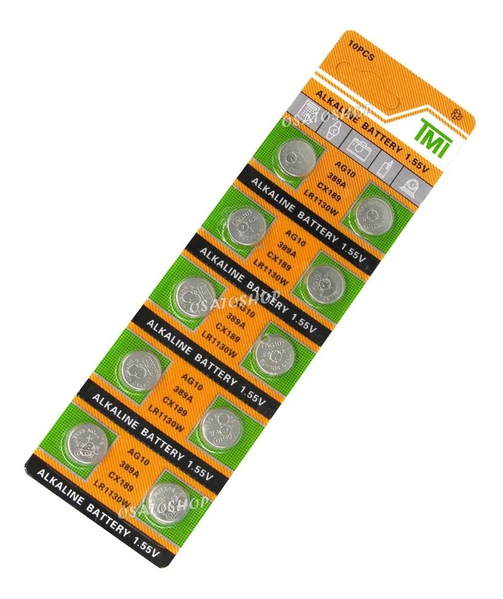 Bateria Botão LR1120 AG08 1.5V Cartela com 10 Unidades Gimex GX-AG898-BP10