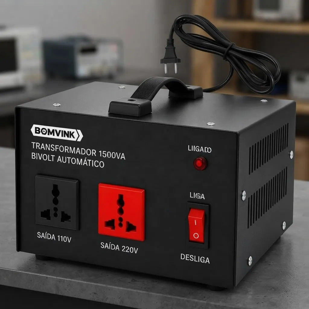 Transformador Bivolt 1500VA 110V/220V Bomvink BOM-9302