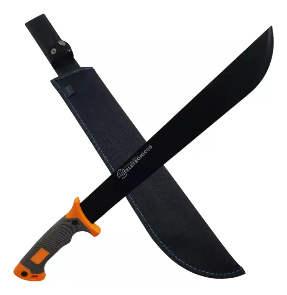 Facão Para Pesca e Caça em Aço Inoxidável 53 cm com Bainha Camping e Trilha Luatek SLK-K38