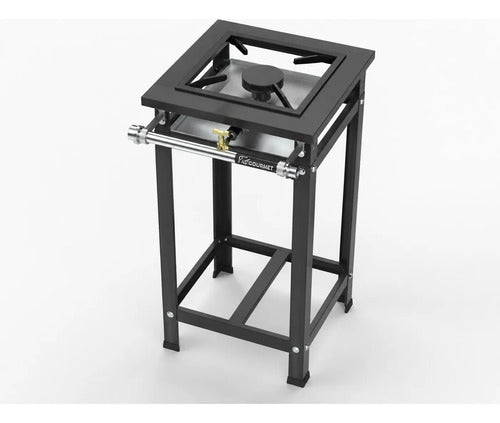 Fogão Industrial 1 Boca Qs Pintado Perfil 7 Baixa Pressão Fg