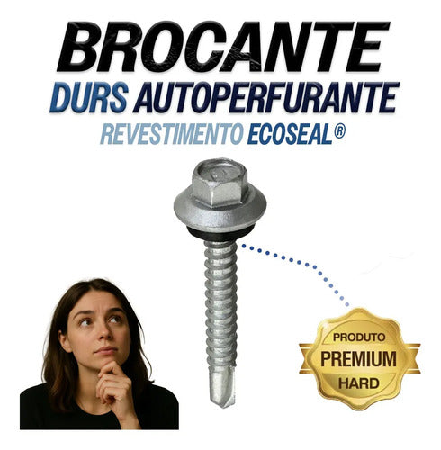 Parafuso Brocante Costura Hard 6mm Hexagonal Hardseal/durs – 100 Peças – foto 7