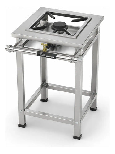 Fogão Industrial 1 Boca Qs Baixa Pressão Inox Perfil 7