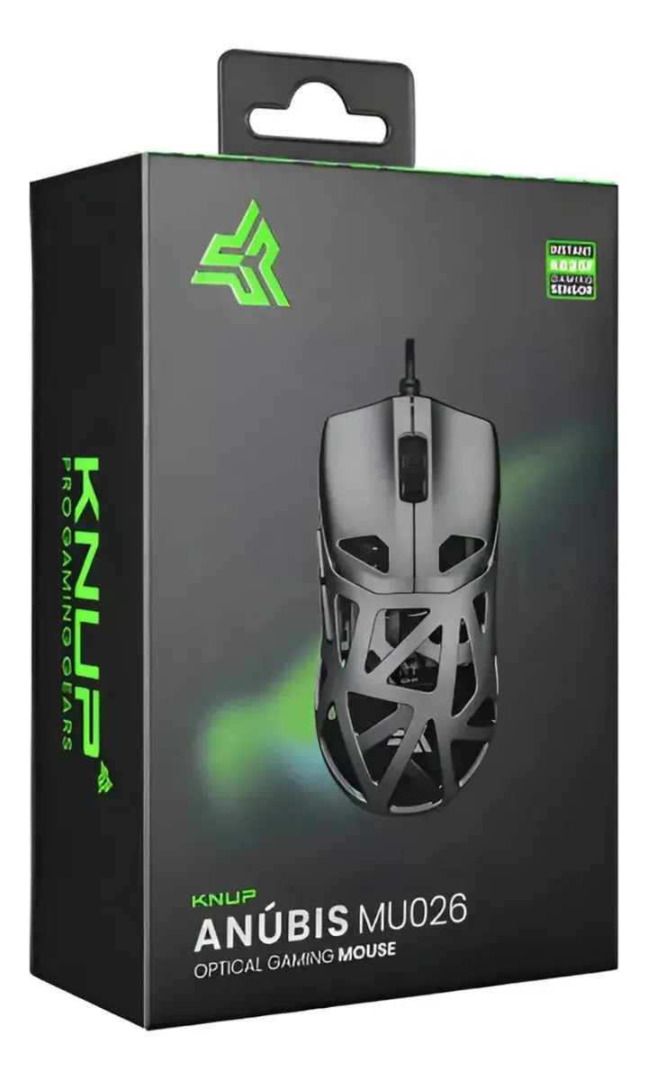 Mouse Gamer Óptico com Fio USB 12800 DPI 6 Botões 1,70 m Knup KP-MU026