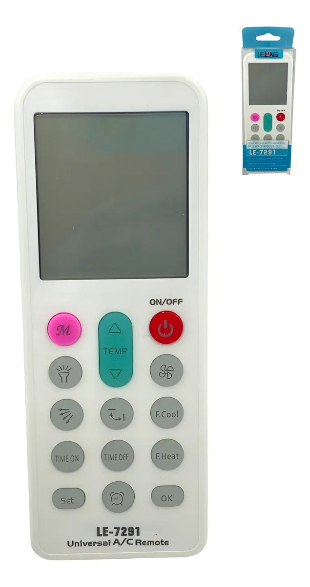 Controle Remoto Universal para Ar Condicionado com Display LCD Lelong LE-7291