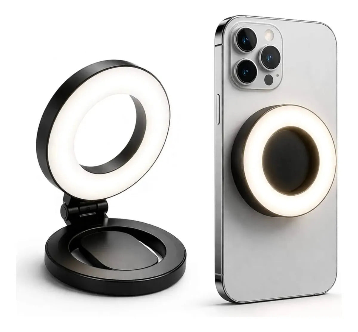 Luminária de LED Ring Light para Celular com Ímã Magnético Recarregável B-Max BM-L33