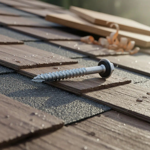 Parafuso Woodcon M6x125mm Telha Madeira Epdm Hard – 500 Peças – foto 3