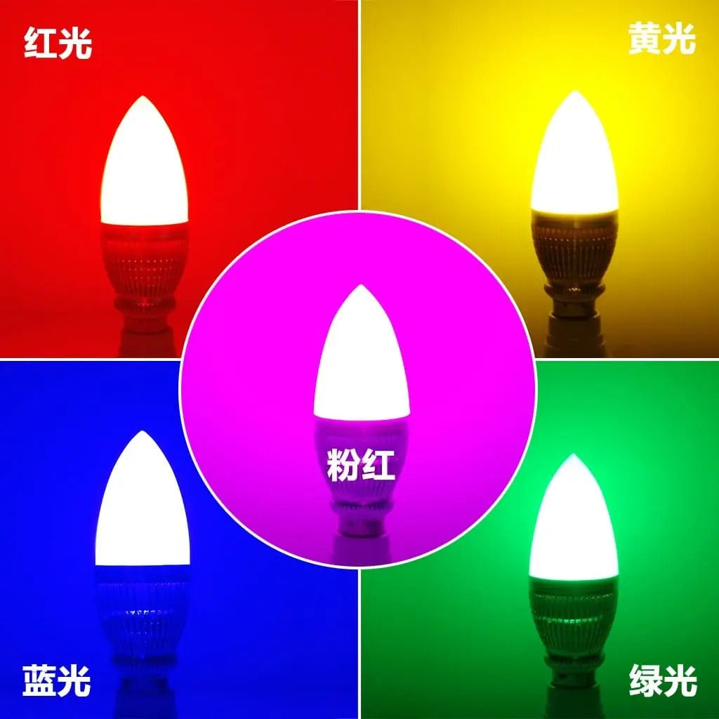 Lâmpada LED RGB 4W com Controle Remoto Soquete E27 Bivolt Luatek LK-RGB-J04W