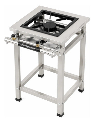 Fogão Industrial 1 Boca Qs A.p. P7 Inox Fast Gourmet