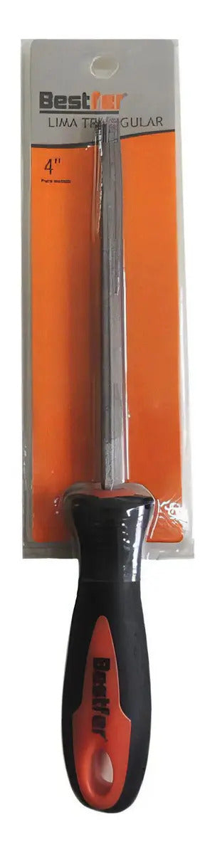 Lima Triangular 4 Polegadas Para Metais com Cabo Corte Bastardo Bestfer BFH1123