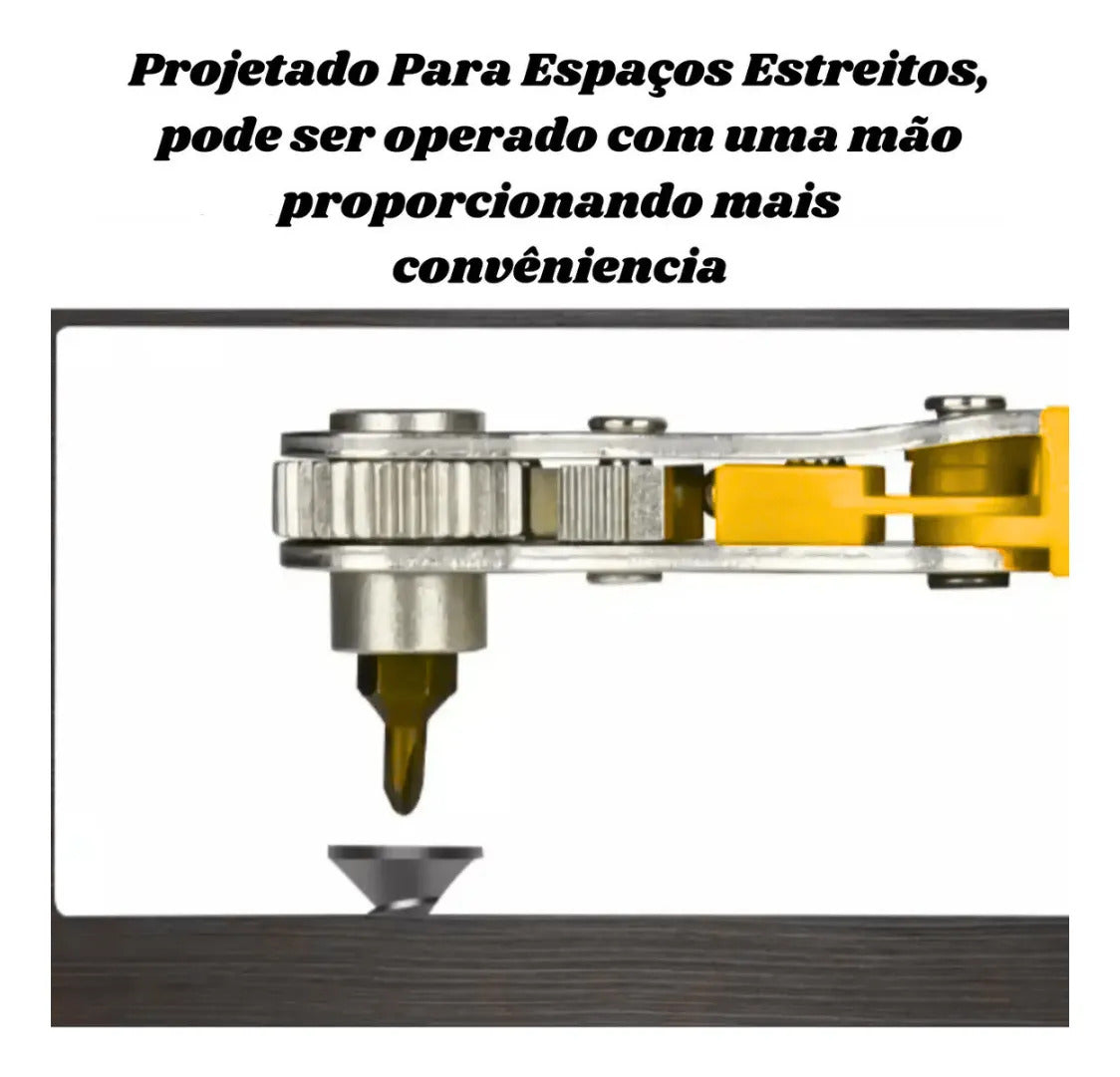 Chave de Fenda com Catraca Reversível 8 em 1 Ponta Magnética Bomvink BOM-3211