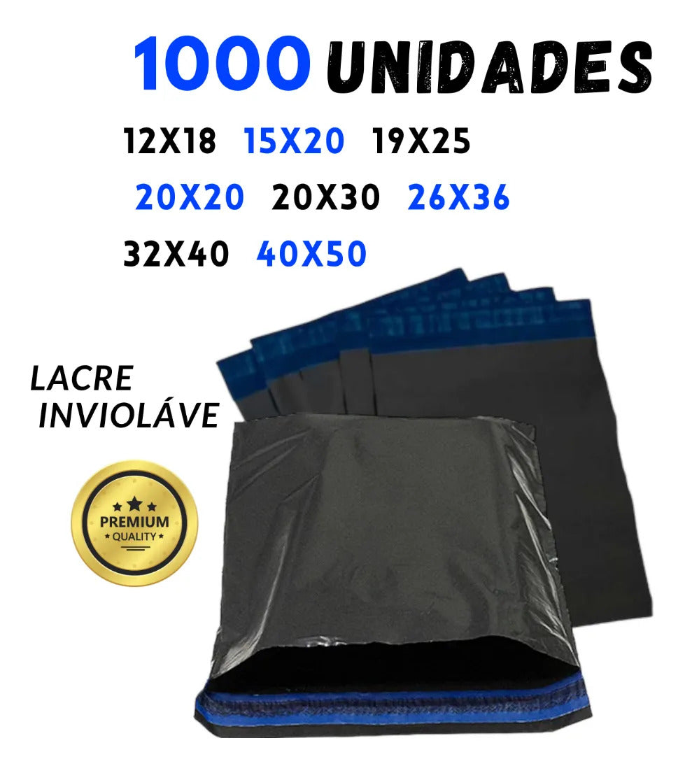 Envelope de Segurança com Lacre Adesivo 25x45 cm - Pacote com 100 Unidades
