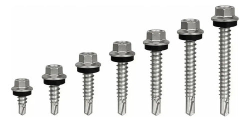 Parafuso Autobrocante Hard SS Cap Cabeça Inox PB 12 TCP3 EPDM Ecoseal – 100 Peças – foto 1