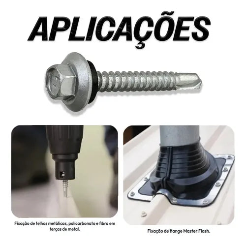 Parafuso Brocante Costura Hard 6mm Hexagonal Hardseal/durs – 100 Peças – foto 3