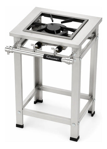 Fogão Industrial 1 Boca Qd Qg B.p P7 Fast Gourmet Inox