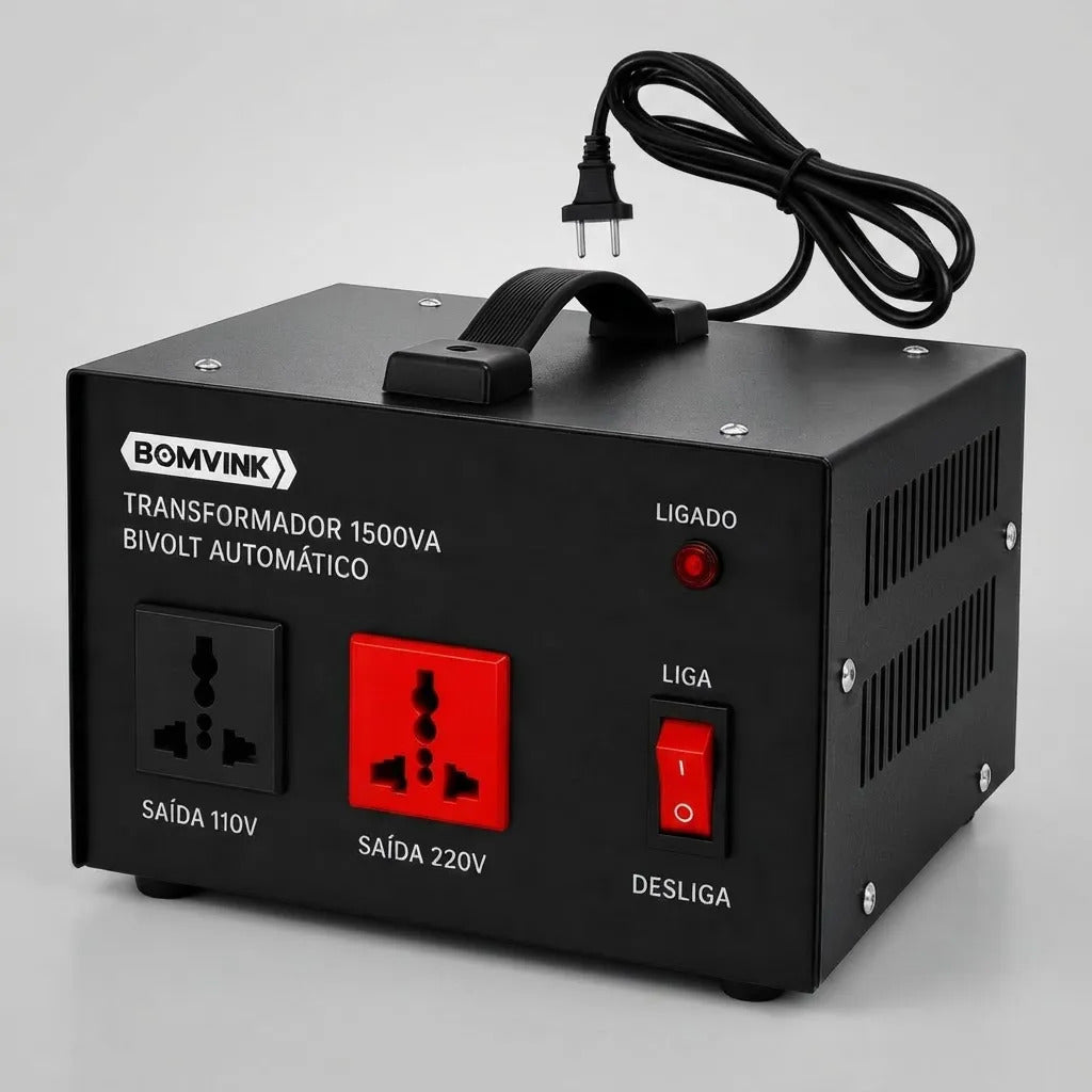 Transformador Bivolt 1500VA 110V/220V Bomvink BOM-9302