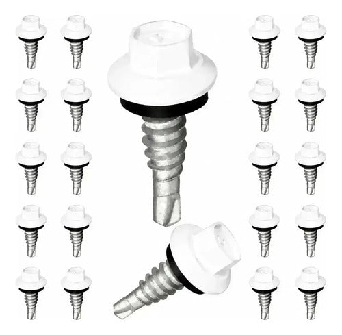 Parafuso Hard Pb12 14x2.3/8 Tcp3 Epdm Branco 9003 – 1200 Peças – foto 3