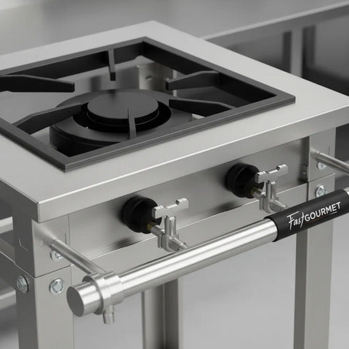 Fogão Industrial 1 Boca Qd Qg B.p P7 Fast Gourmet Inox