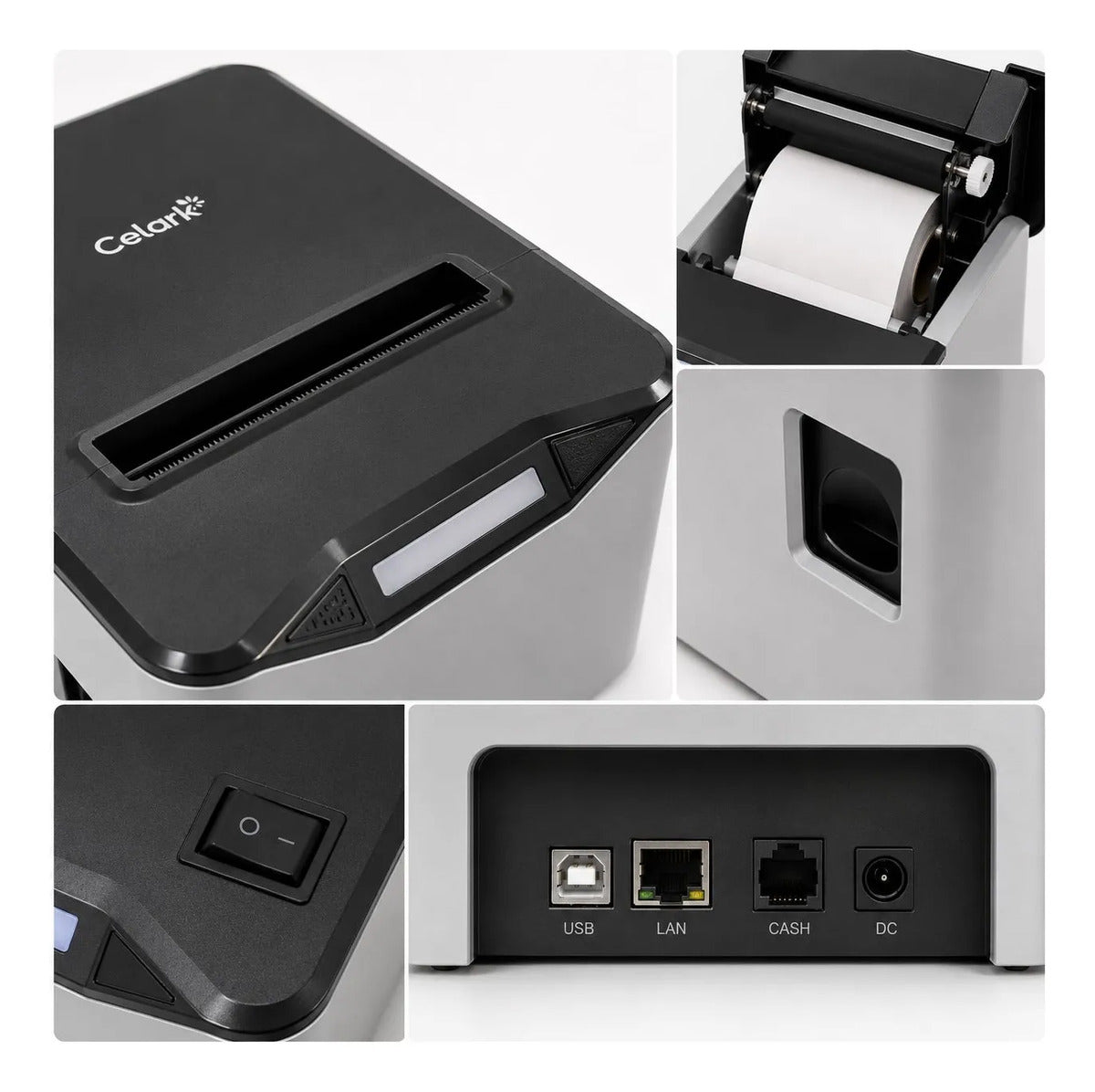 Impressora Térmica Wireless 203DPI USB Type-C Bateria 7.4V 2600mAh Celark CE-01517B
