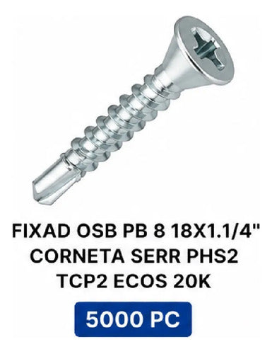 Parafuso Hard Osb 18x1.1/4 Corneta T2 Ecos5 20k – 5000 Peças – foto 3